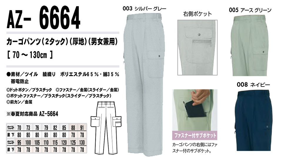 AITOZ(�A�C�g�X) ��ƕ��@(�H�E�~)���[�N�E�F�A�@AZ-6664/�J�[�S�p���c