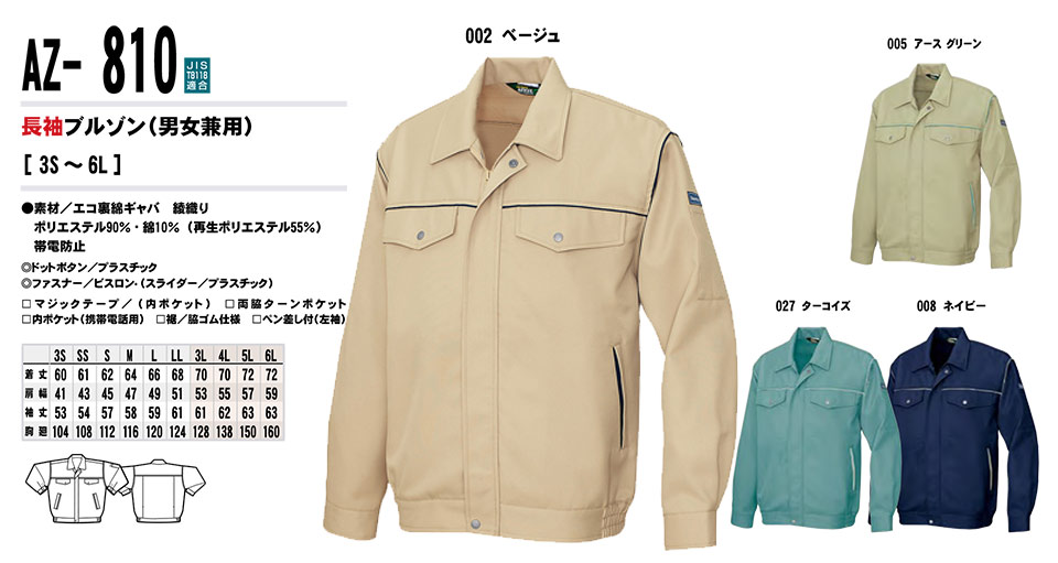 AITOZ(�A�C�g�X) ��ƕ��@(�H�E�~)���[�N�E�F�A�@AZ-810/�����u���]��