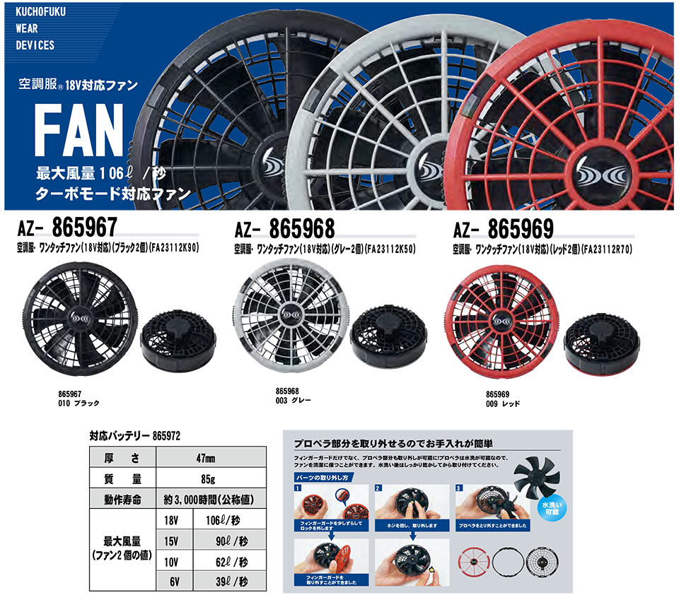 AITOZ(�A�C�g�X) ��ƕ��@(�t�E��)���[�N�E�F�A�u�󒲕��v�@AZ-865935/�����^�b�`�t�@���E�P�[�u���Z�b�g�EAZ-865954.AZ-865967.AZ-865968.AZ-865969/18V�Ή������^�b�`�t�@��