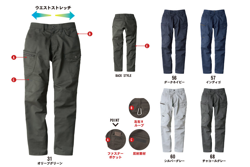 ビッグボーン (BIG BORN) EARLY BIRD ARNO(作業服) EBA243/ノータックカーゴパンツ ビッグボーン (BIG BORN) EARLY BIRD ARNO(作業服) EBA243/ノータックカーゴパンツ