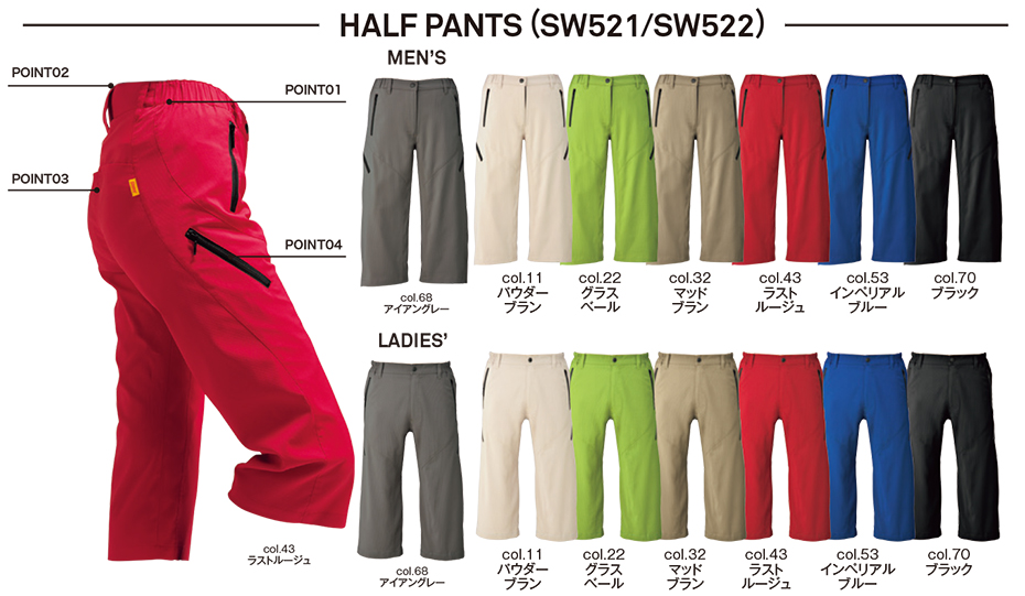 ビッグボーン (BIG BORN) SMART WORK WEAR(作業服) SW521/メンズサマーギアカーゴハーフパンツ・SW522/レディースサマーギアカーゴハーフパンツ ビッグボーン (BIG BORN) SMART WORK WEAR(作業服) SW521/メンズサマーギアカーゴハーフパンツ・SW522/レディースサマーギアカーゴハーフパンツ