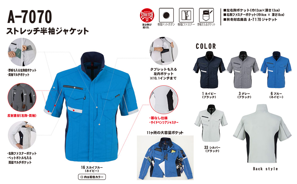 �R�[�R�X �yCO-COS�z�@�t�E�ėp��ƕ� ���[�N�E�F�A (MAIN MODEL) A-7070/�X�g���b�`�����W���P�b�g