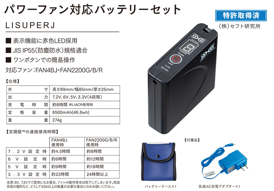 ���d���̍�ƕ�(�t�E��)�󒲕��I�v�V�����p�[�c�@LISUPERJ/�p���[�t�@���Ή��o�b�e���[�Z�b�g