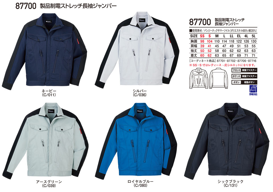 ���d���̍�ƕ�(�t�E��)���[�N�E�F�A�@87700/���i���d�X�g���b�`�����W�����p�[