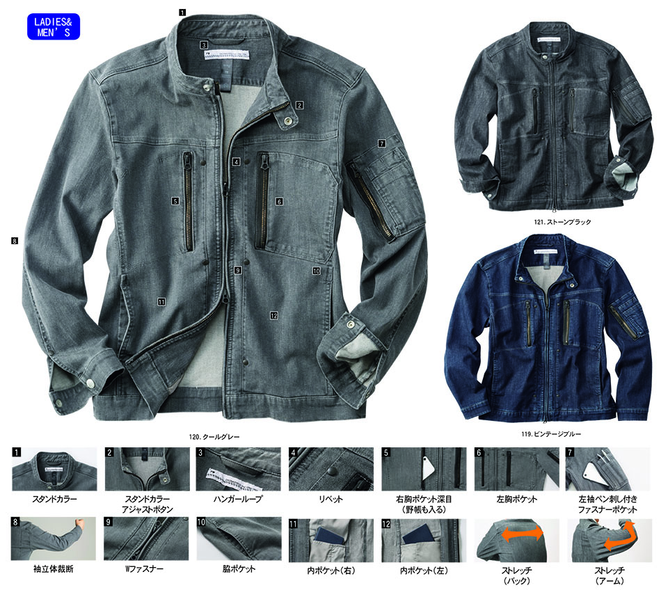 NAKATSUKA (���˔핞)�@��ƕ�(dimo�V���[�Y)�@D523 DENIM/�A�[�}�[�h�W���P�b�g