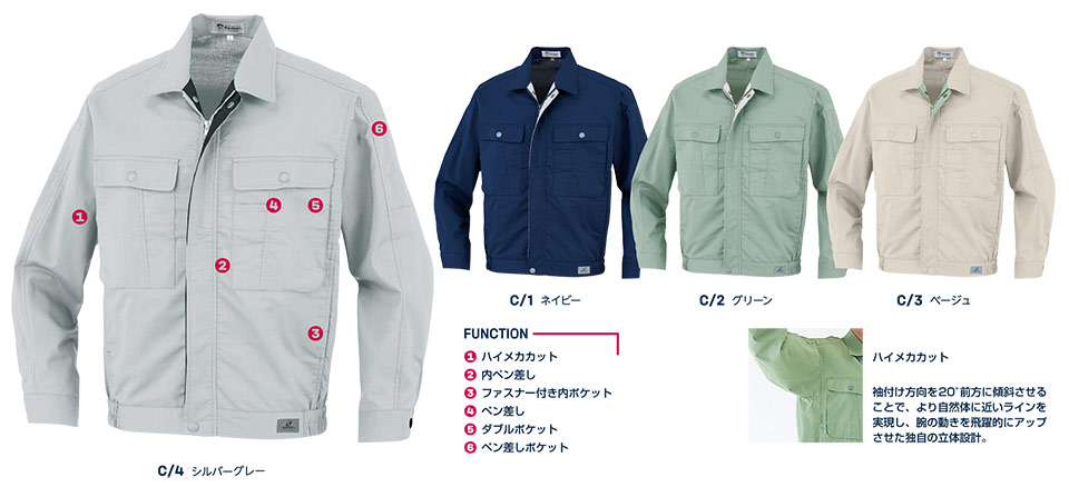 大川被服ユニフォーム ダイリキ作業服(春・夏) 717/07172 長袖ブルゾン 大川被服ユニフォーム ダイリキ作業服(春・夏) 717/07172 長袖ブルゾン