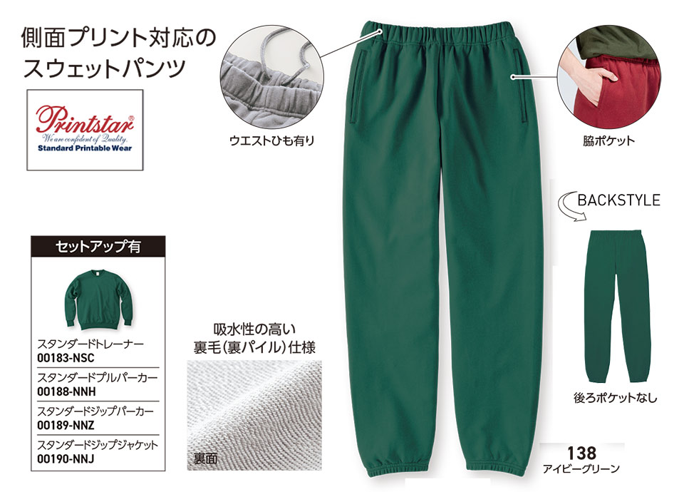 �ߗ��S�ݑ�� �v�����g�E�F�A�@�g���X�������(�v�����g�X�^�[)�@00186-NSP 9.7�I���X�@�X�^���_�[�h�X�E�F�b�g�p���c